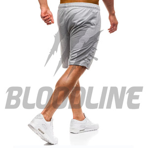 Bermuda pour homme BLOODLINE, couleur unie rouge, avec cordon de serrage, style décontracté, taille mi-haute, en tissu tricoté respirant, short de sport - Product Image 2