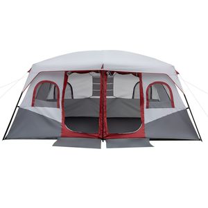 Tenda Familiare Gigante a 2 Stanze per 10 Persone con Tasche Portaoggetti per Accessori da Campeggio e Fiere - Product Image 6