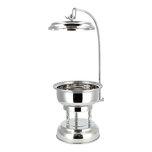 Plat de service de luxe en acier inoxydable argenté avec couvercle et crochet de suspension, idéal pour les mariages et hôtels au Moyen-Orient - Product Image 3