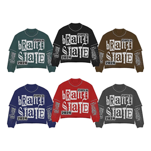 Camiseta Premium Vintage Extra Grande para Hombre, Estilo Y2K, 300 GSM, Algodón Grueso, Diseño Gráfico, Doble Capa, Manga Larga, Servicio OEM, Colores Personalizados - Product Image 2