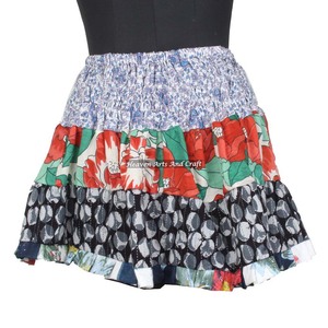 2026 Ethnic Indian Vintage Cotton Sari Patch Work Mini <b>Skirt</b> Vintage Indian Boho Hippie Mini Length Patch Work Cotton Mini <b>Skirt</b> - Product Image 4