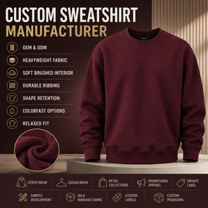 Oversized Sweatshirt OEM Men Curved Hem Lightweight <b>Jumper</b> Autumn Small Batch Wholesale Varsity Crewneck Sweatshirts - Product Image 6