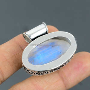 Pendentif en argent sterling 925, collier pendentif fait main, bijoux en pierre de lune, cadeau de Noël pour elle - Product Image 6