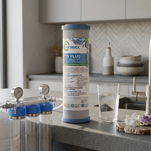 Filtre à charbon actif sous comptoir pour la réduction de la chloramine, haute densité, durable et anti-fuite - Product Image 1