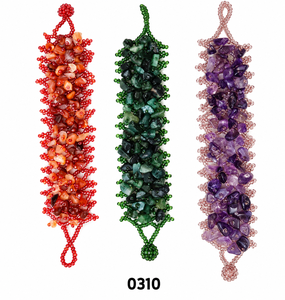 กำไลข้อมือลูกปัดแก้วแลมป์เวิร์คสไตล์วินเทจ ประดับคริสตัลและเพชรเทียม สีแดงหลากสี ทำด้วยมือ ยืดหยุ่นได้ เหมาะสำหรับเป็นของขวัญในงานปาร์ตี้ รุ่นสำหรับทุกเพศ - Product Image 3