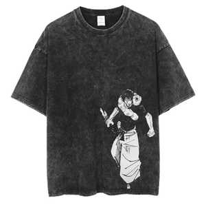 เสื้อยืดกราฟิกสไตล์อนิเมะ เสื้อยืดผ้าฝ้ายพรีเมี่ยม - Product Image 1
