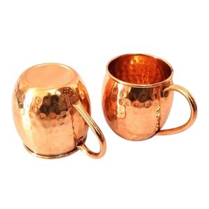 Taza Moscow Mule de Cobre Puro Martillado, Hecha a Mano, para Cerveza y Vino, con Asa, Vajilla para Bar, Venta al por Mayor - Product Image 4