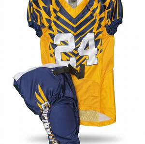 Uniforme de football américain de qualité supérieure, réfléchissant, respirant, design extérieur personnalisé, 25 ensembles MOQ, 100% polyester, sur mesure - Product Image 2