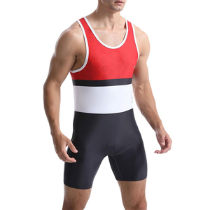 Custom Wrestling Singlet Custom Made <b>Heat</b>-Transfer Design Spandex/Polyester Unisex Stretch 220g Front <b>Back</b> Logo Positions Adult - Product Image 5