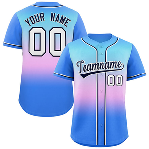 Maillot de baseball personnalisé respirant à manches courtes avec boutons, uniforme d'équipe par sublimation 100 % polyester, fabricant OEM ODM, vente en gros - Product Image 1