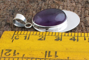 Collar de Plata de Ley 925 con Baño de Platino y Amatista Natural Vintage, Gema Púrpura Intenso AAA, Piedra de Nacimiento de Febrero - Product Image 5