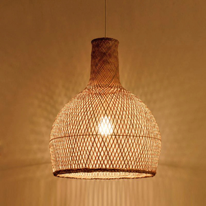 Bamboo <b>Ceiling</b> <b>Light</b> with Handcrafted Woven Design Eco Friendly Material and Warm Lighting Effect for Home and Cafe Decor - Product Image 2