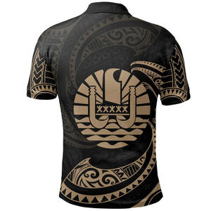 Chemises à manches longues unies imprimées par transfert thermique, couleur personnalisée, logo TAHITI imprimé, sortie d'usine, pour hommes - Product Image 2