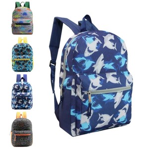 Landscape Print Sublimated Corduroy Water Resistant <b>Backpack</b> for <b>Children</b> with Multiple Pockets Zipper Closure Unisex Daypack - Product Image 1