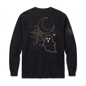 Men Halloween Party <b>Festival</b> Graphic Sublimation Polyester Long Sleeve <b>T</b> <b>Shirt</b> Crewneck Holiday Rash Guard Top - Product Image 6