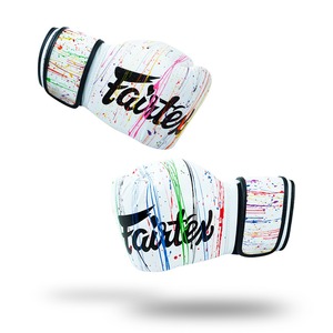 คอลเลคชั่นงานศิลปะดีไซน์ล่าสุด ลายหยดสี ถุงมือ Fairtex รุ่นใหม่ ถุงมือคิกบ็อกซิ่งระดับมืออาชีพ หนังแท้ 100% - Product Image 1