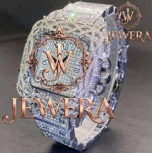 Reloj de Lujo con Diamantes Moissanite de Alta Demanda, Estilo Hip Hop, con Piedras Moissanite de Alta Calidad en Venta - Product Image 5