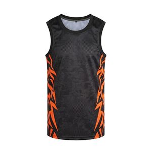 Maillot de basket à col rond vert forêt et noir, motif uniforme d'équipe, en maille polyester respirante et à séchage rapide, sans manches - Product Image 4