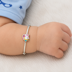 กำไลข้อมือยูนิคอร์น Namivaa แบบขัดเงา ปรับขนาดได้ สำหรับเด็กผู้หญิง เครื่องประดับรูปสัตว์แฟนตาซี ของขวัญ สวมใส่ได้ทุกวัน สำหรับงานปาร์ตี้ - Product Image 1