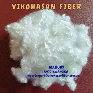 Fibra cortada de poliéster siliconado hueco conjugado reciclado sin fluorescencia, fabricante Vikohasan - Product Image 6