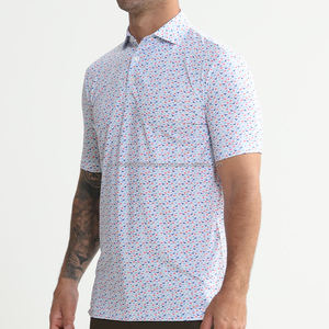 Personnalisé pour hommes pour polos avec logo brodé T-shirts de golf de pêche décontractés à manches courtes avec marque privée - Product Image 5