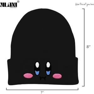 Black Kirby Beanie Cute Anime Hat - Product Image 2