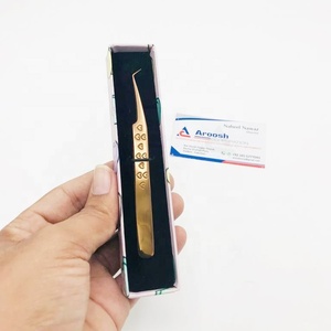 การต่อขนตาสแตนเลสแบบแข็ง45องศาแหนบระดับมืออาชีพ - Product Image 3