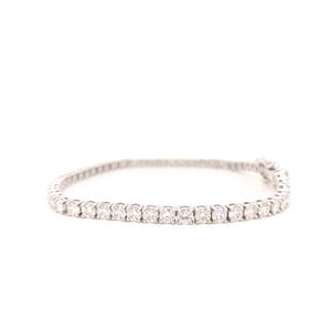 Bracelet tennis à maillons ronds en diamant de laboratoire de 1,10 ct pour femmes, bracelet en or jaune massif 18 carats, bijoux en diamant - Product Image 1