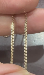 Cadena de Oro Amarillo Sólido de 14k con Eslabones Tipo Cable y Acabado Pulido para Colgante - Product Image 1