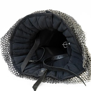 Casque de chevalier médiéval Bascinet Clapvisor en maille croisée, calibre 16, avec rembourrage, fait main, pour croisé, cosplay - Product Image 4