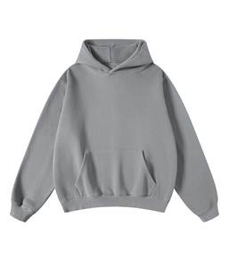 Men's <b>Navy</b> Blue Woven Hooded <b>Sweatshirt</b> Regular Fit Casual Solid Color Pocket Hoodie Autumn Wear Custom Print Digital Printing - Product Image 2