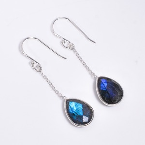 Pendientes de gota de enhebrador de Plata de Ley 925, piedras preciosas de corte de pera de amatista verde, joyería fina de boda bonita, Idea de regalo de exportador de confianza - Product Image 5
