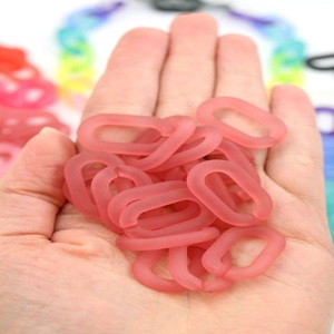 Eslabones de Cadena de Resina con Efecto Mármol de Lujo para Bolsos de Alta Gama, Eslabones de Cadena de Resina con Anillo Abierto para Fácil Conectividad DIY - Product Image 1