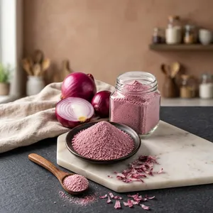 Poudre d'oignon rouge déshydratée naturelle de qualité supérieure, de qualité alimentaire, pour la cuisine et la vente en gros - Product Image 5
