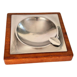 Cendrier en métal rond gravé, finition or antique, accessoires pour fumeurs, cendrier à cigares, prix promotionnels - Product Image 5
