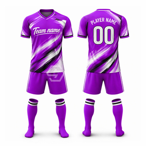 Maillot de football personnalisé en mesh respirant, col en V, manches courtes, nom et numéros d'équipe, évacuation de l'humidité, coupe classique, unisexe, toutes tailles - Product Image 5