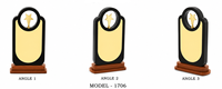 Placa de madera moderna con logotipo personalizado para reconocimiento de empleados y premios de logro, trofeo de madera de color negro.