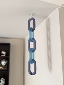 Décoration murale moderne en chaîne acrylique, décor suspendu géométrique coloré - Product Image 3