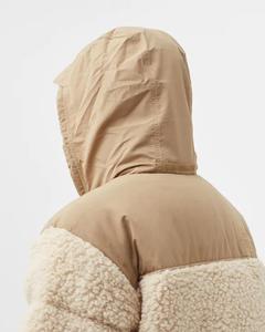 Chaqueta Sherpa Beige Unisex Personalizada de Primera Calidad, con Capucha, Transpirable, Ecológica, Resistente al Viento, Informal, de Forro Polar para Invierno - Product Image 5
