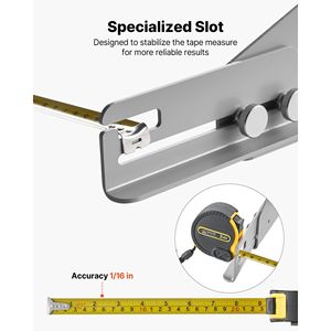 2 Pezzi Strumento per Allineamento Ruote in Acciaio al Carbonio Resistente con Goniometro Digitale, 2 Nastri di Misurazione, Piastre di Misurazione Angolo Camber in Acciaio al Carbonio - Product Image 4