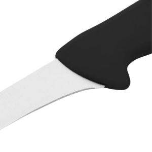 Couteaux à découper à lame étroite avec manche noir, prise en main fluide, protège-doigts et pointe affûtée pour la découpe de viande et la préparation alimentaire - Product Image 2