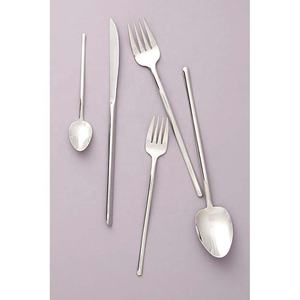 Couverts en argent de haute qualité en acier inoxydable au design unique, ensemble de couverts au look moderne pour mariage, restaurant, maison - Product Image 3