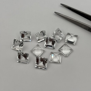 Topacio Blanco Natural, Corte Cuadrado, 9mm, Gema Suelta para Joyería - Product Image 6