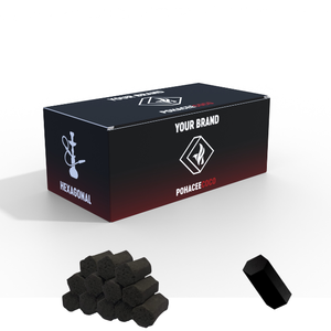 Briqueta de Cachimba de carbón Shisha personalizada de grado premium hecha de carbón de cáscara de coco Natural de Indonesia OEM Etiqueta Privada baja ceniza - Product Image 1