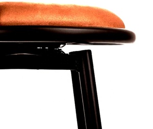 เก้าอี้บาร์หนังพียูด้านหลังสูงสำหรับเคาน์เตอร์ห้องครัวบ้านบาร์โรงแรมและผับเฟอร์นิเจอร์ทางอุตสาหกรรมทำจากโลหะแนววินเทจและสีน้ำตาล - Product Image 4