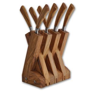 Support à couteaux en bois de qualité supérieure pour comptoir de cuisine moderne, restaurant, hôtel, salle à manger - Product Image 3