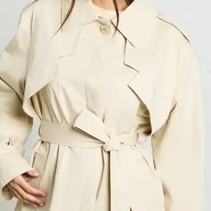 New High-grade Fashion commuter Professional Coat Temperament Hepburn Style French Long Coat Winter - Product Image 5
