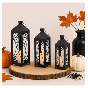 Modern Decorative Halloween <b>Lanterns</b> Indoor Outdoor Metal Hanging <b>Lanterns</b> for Spooky Home Party & Haunted House Decor - Product Image 4