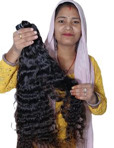 Cheveux vierges de vison cambodgien 100% cheveux Remy humains cuticule alignée non transformés faisceaux de vague profonde brute Type de cheveux indiens - Product Image 2