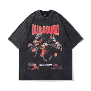 Camisetas Personalizadas con Lavado Ácido, Camisetas con Estampado Gráfico, Algodón de Alta Calidad, OEM, Venta al Por Mayor, Colección Streetwear - Product Image 3